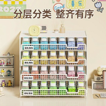 【免安裝拼豆收納】信盤收納拼豆收納櫃 多功能架五層桌面大容量抽拉置物架