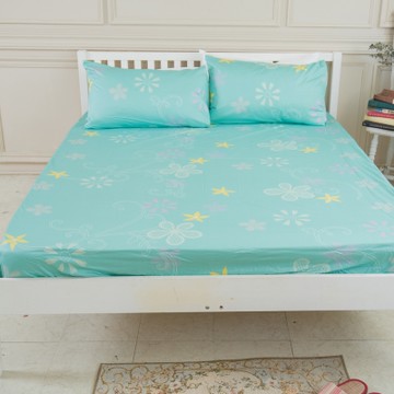 米夢家居-台灣製造-100%精梳純棉單人3.5尺床包兩件組-花藤小徑