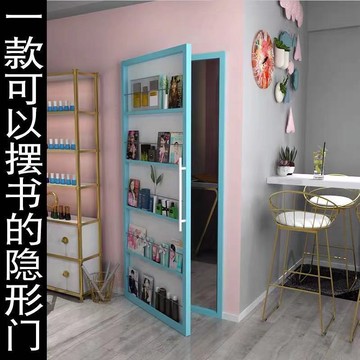 {台灣公司 可開發票 快速出貨}  鐵藝工業風書架門隱形門暗門衛生間門包廂門谷倉餐廳隔斷推拉門