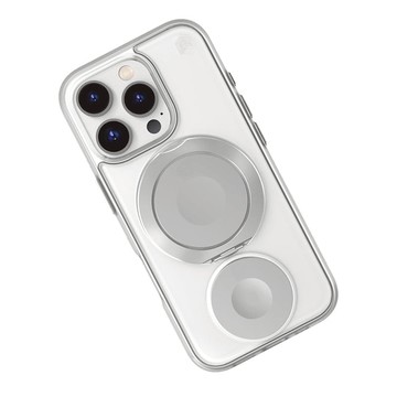 Roll Spin for iPhone 16系列 MagSafe 立架軍規防摔轉轉殼 - 銀 16 Pro