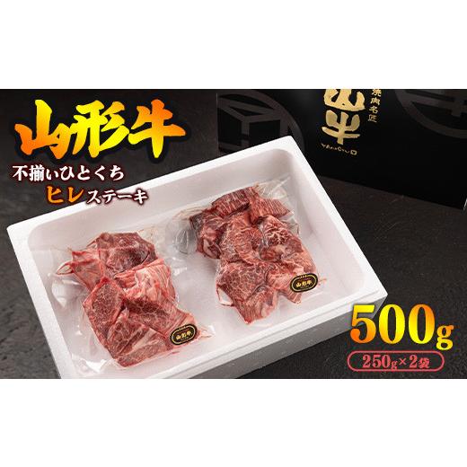 ふるさと納税 山形県 寒河江市 黒毛和牛「山形牛」ヒレ 不揃い カット500g（250g×2袋）出た時だけ限定の黒毛和牛　032-D-YL025-02