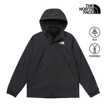 The North Face線上獨家款｜北面男款黑色DRYVENT防水抓絨內裡三合一外套｜89B1JK3