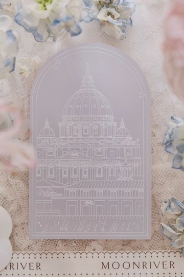 神跡剪影 原創異形亞克力印章 梵蒂岡風景印章