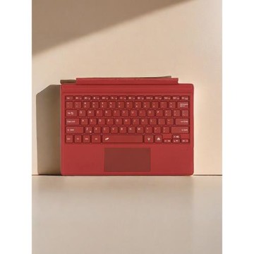 適用微軟surface pro34567平板電腦磁吸酒紅藍牙鍵盤無線觸摸背光