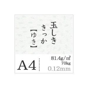 玉しき きっか 「ゆき」 81.4g 平米 0.12mm A4サイズ：1000枚 印刷紙 印刷用紙 松本洋紙店