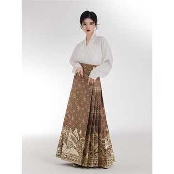 織造司原創2025新款明制漢服[萬里]高端重工桑蠶絲馬面裙女夏季