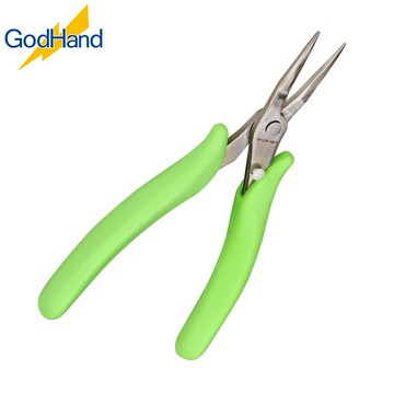 耀您館★日本神之手GodHand直口半圓嘴鉗圓口尖嘴鉗帶齒GH-LDP-140-F(斜紋;鉗尖1mm寬;附彈簧開關鎖)尖口鉗直口鉗折彎鉗精密模型手鉗【APP下單點數4倍送】