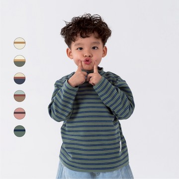 50% Fifty Percent｜彩條半高領加絨上衣【童裝】【期間限定】｜02501111003