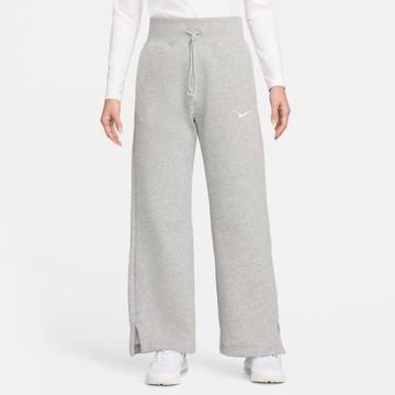 Nike AS W NSW PHNX FLC HR PNT WIDE [DQ5616-063] 女 寬褲 長褲 刷毛 灰