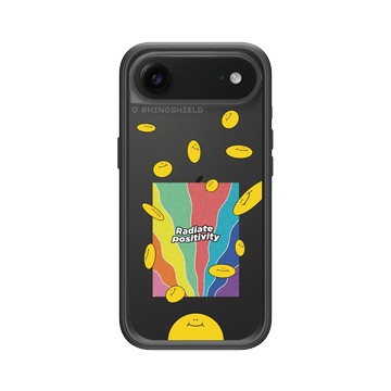 iPhone Air Mod NX -邊框背蓋組合 (相機按鈕) 黑 - Positive Vibes / 正好能量 - 揮灑正能量