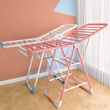 晾衣架落地折疊室內外不銹鋼陽臺家用涼衣服架桿嬰兒晾曬被子神器