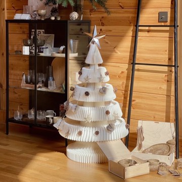 十八紙  經典聖誕樹 A款 白色（四種尺寸） - 大100CM高