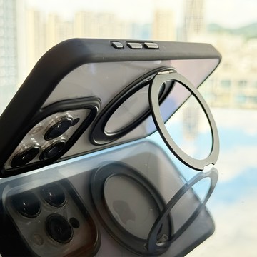 【台灣發貨】 蘋果 APPLE  360旋轉磁吸支架 冰晶 高透 氣囊 防摔殼 多色 手機支架 IPhone 17 16