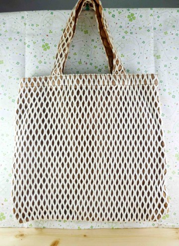 【震撼精品百貨】日本精品百貨 網狀手提袋-菱格(咖啡) 震撼日式精品百貨
