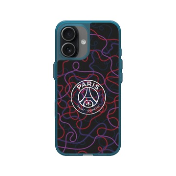 iPhone 17 Clear (相機按鈕) 夜幕藍 - PSG - Paris Saint-Germain Neon Logo