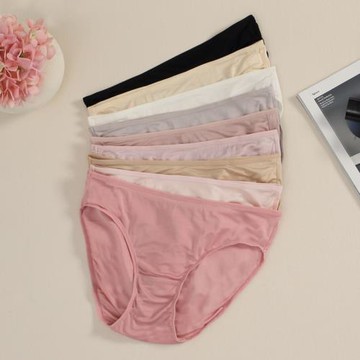 熱賣款真絲內褲女42針超細柔包臀優質桑蠶絲中低腰三角褲簡約純色