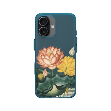 iPhone 17 Clear (相機按鈕) 夜幕藍 - The British Library - 花之殿 ‧ 蓮