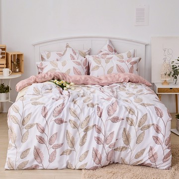 戀家小舖 40支天絲 粉藤呢喃 兩用被套 6x7尺  雙人