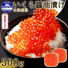 お店で手作り! 北海道産イクラのいくら醤油漬 500g 北海道