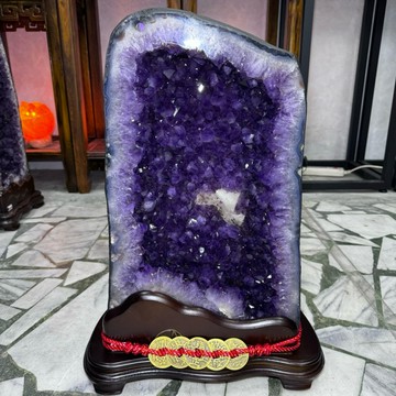 頂級巴西晶洞 ESPb+✨32.4kg❤️洞深8公分 大寬口❤️瑪瑙 共生紅幽靈 收藏 A0704