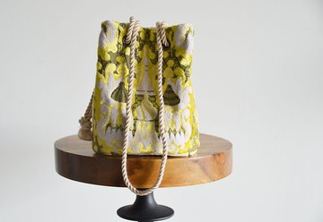 清真寺斜背包 蜜蜂黃 適用於畢業典禮、入學典禮及和服搭配