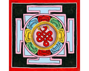 那伽曼荼羅符咒靈性藝術——手工神聖唐卡