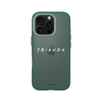 iPhone 16 Pro Clear 憂墨綠 - Friends - 六人行Logo(白）