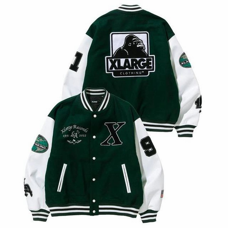 エクストララージ XLARGE OG LOGO VARSITY JACKET スタジャン オージー ジャケット アウター ワッペン 通勤 通学  シンプル 人気 メンズ ブランド ストリート | LINEショッピング