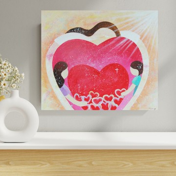 住在神的愛中 福音無框原畫