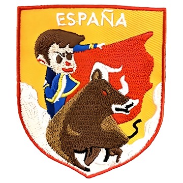 A-ONE 匯旺 地標造型刺繡 西班牙鬥牛士 貼標  1個