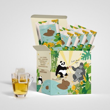 新鳳鳴【濾掛式茶包】深焙桂花烏龍茶7入 動物園午茶原創茶水豚君