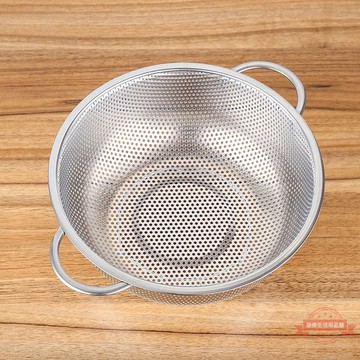 不銹鋼米篩加厚304瀝水籃洗菜籃漏盆家用廚房淘米濾水籃獨立站