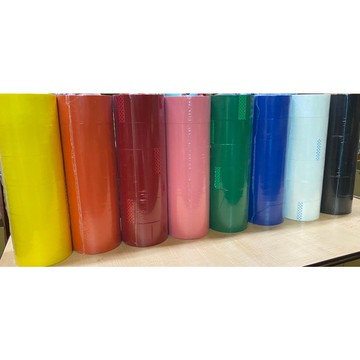 含稅附發票 48mm*90Y 彩色OPP膠帶 整箱120捲免運 紅黃籃綠黑橘白粉紅 封箱膠帶 有色膠帶