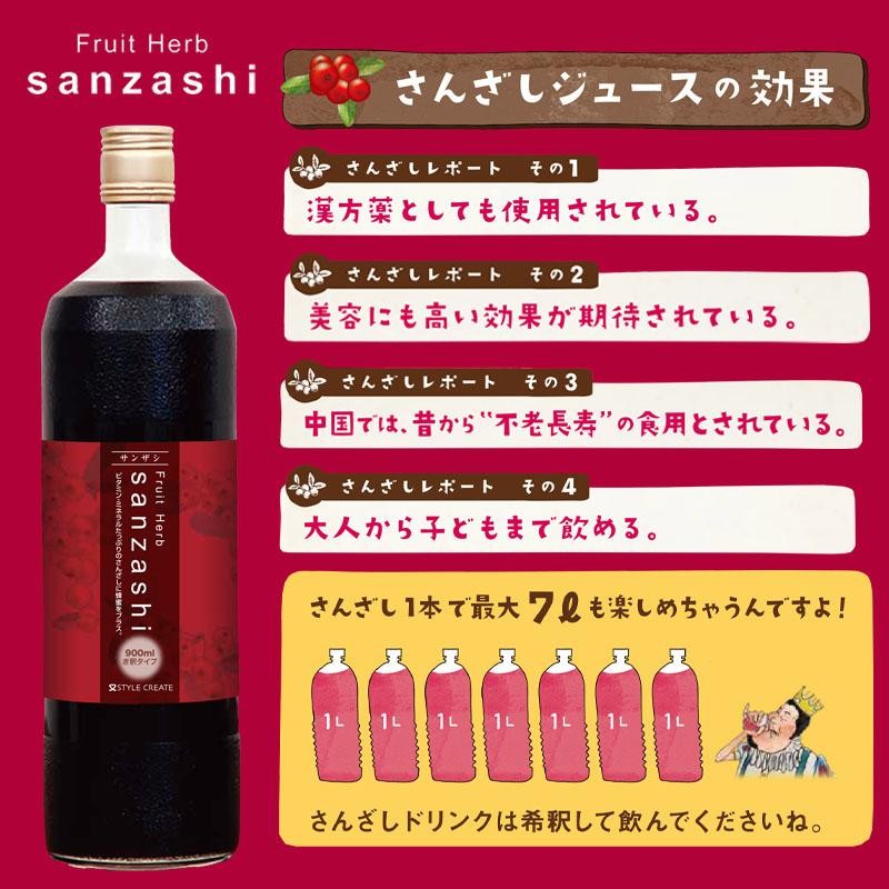 フルーツハーブ さんざし ドリンク 希釈用 900ml 2本セット サンザシジュース 正規販売代理店 LINEショッピング