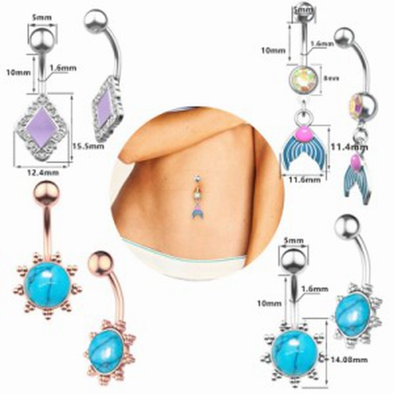 14G へそピアス ボディピアス シルバー キラキラ バタフライ アクセサリー