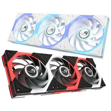 ASUS 華碩 ROG EURUX GR120 ARGB 反向扇 三入組 潮競白/90DA00K3-B00020 黑色/90DA00K0-B00020