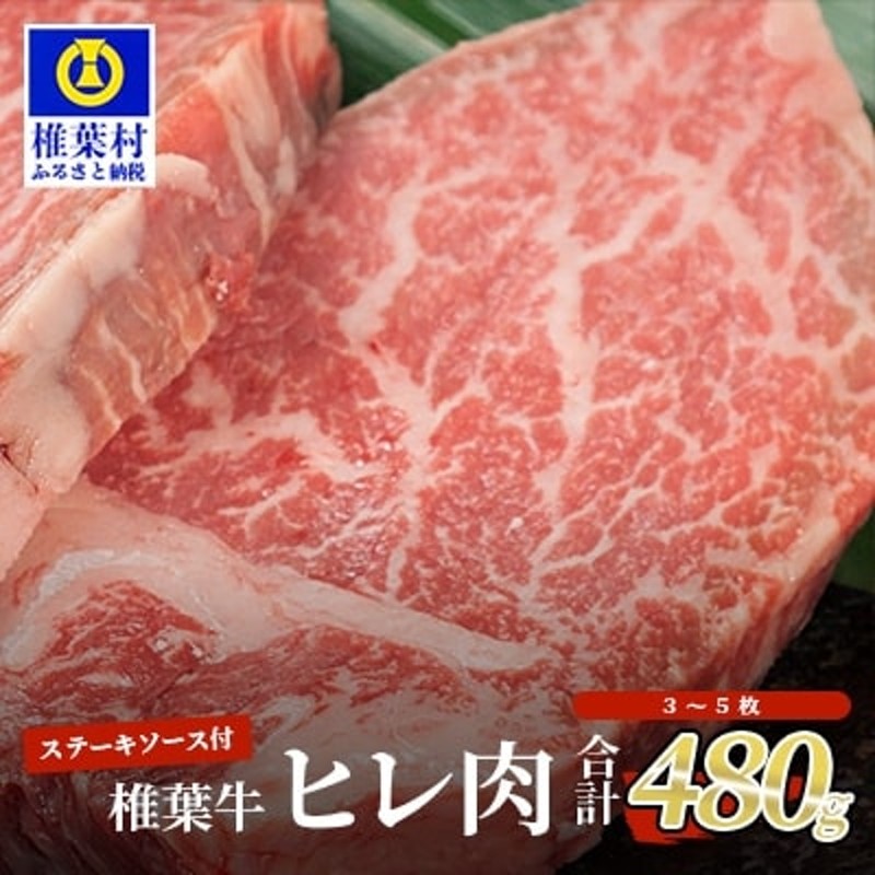 LINEショッピング　宮崎県産　ヒレ肉　通販　椎葉牛　【480g】ステーキソース付き　LINEポイント最大1.5%GET