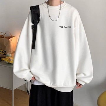 M-8XL 情侶休閒長休閒衛衣 大呎碼大學t 情侶裝 班服 隊服 圓領薄款運動上衣 男生衣服 秋款男生圓領長袖 男生長t