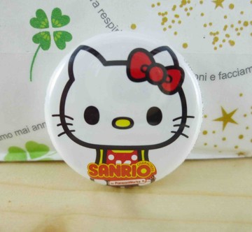【震撼精品百貨】Hello Kitty 凱蒂貓~KITTY造型別針-圓造型-白色
