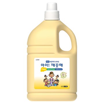 LION 獅王 趣淨 Ai! Kekute 泡泡洗手慕斯大容量補充瓶  爽身粉香  4.5L  1桶