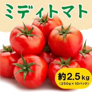 ふるさと納税 トマト ミディトマト 期間限定 約250g×10パック 香川県さぬき市