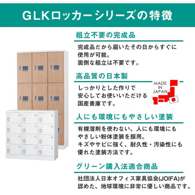 設置無料 ロッカー 24人用 3列8段 窓なし 鍵なし 浅型 高さ1790mm