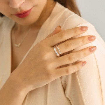 雙倍著迷 925純銀個性雙層戒指