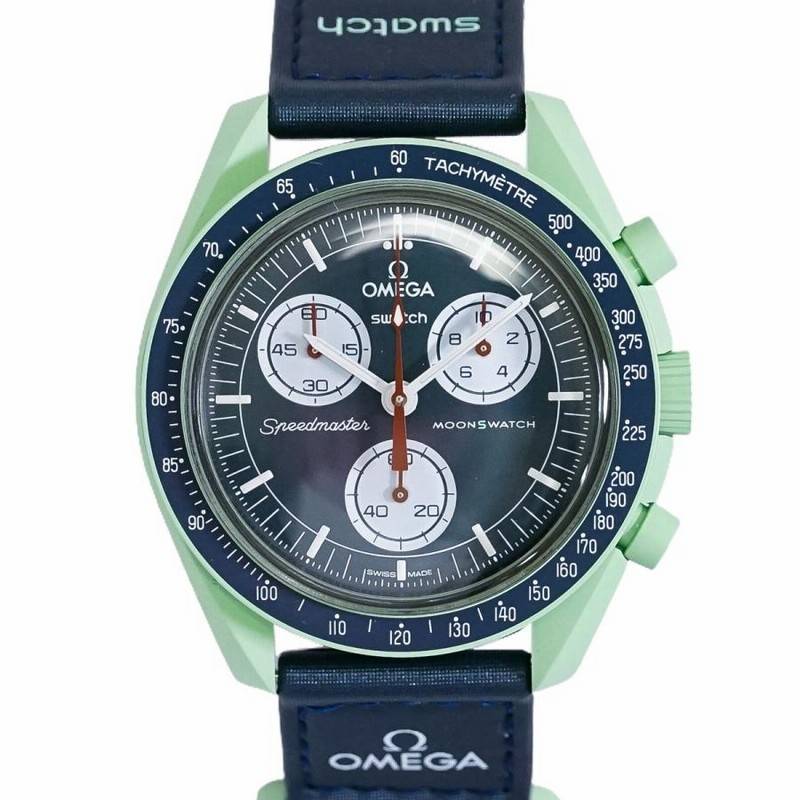 本物 スウォッチ オメガ Swatch OMEGA ムーンウォッチ スピードマスター MISSION ON EARTH 腕時計 電池式 ネイビー文字盤  SO33G100 メンズ | LINEショッピング