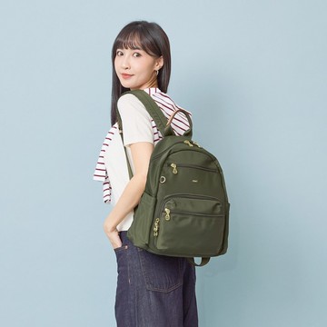 (經典綠附胸扣)必buy寬側袋旅行休閒後背包03531A