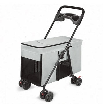 寵趣屋 可拆卸折疊寵物推車/雙開式進出/中小型犬 15kg以下