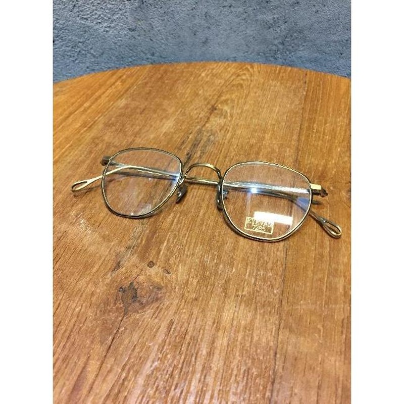 代官山)EYEVAN 7285 アイヴァン 549 メタルフレーム 眼鏡 ゴールド  