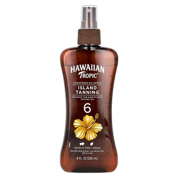 Hawaiian Tropic, 海島曬黑，抗曬噴霧，SPF 6，8 液量盎司（236 毫升）