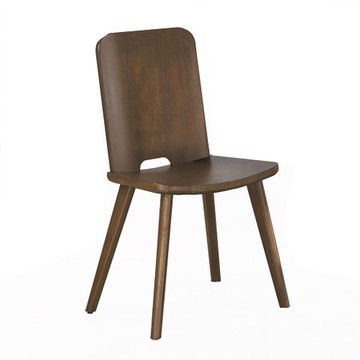 日式喬克胡桃色實木餐椅