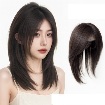 梨花HaNA 告白氣球女主款！拯救禿髮神器 層次鎖骨髮型假髮片補髮片40CM 產後掉髮